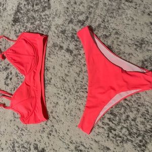 Awful hot pink/choral bikini